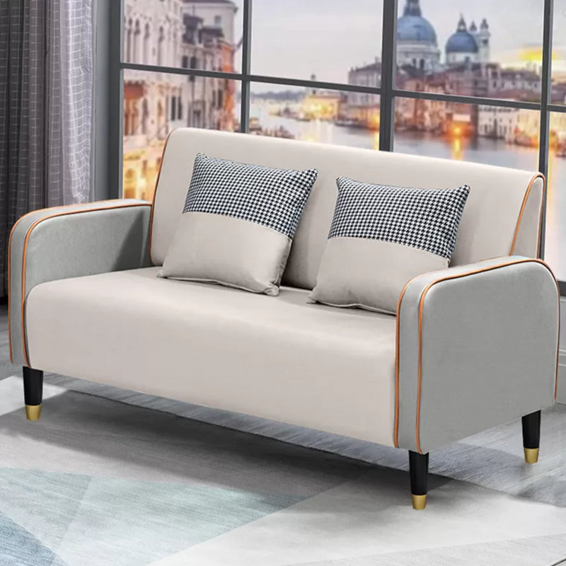 Contemporary Tight Back Square Arm Faux Leather Living Room Seating
