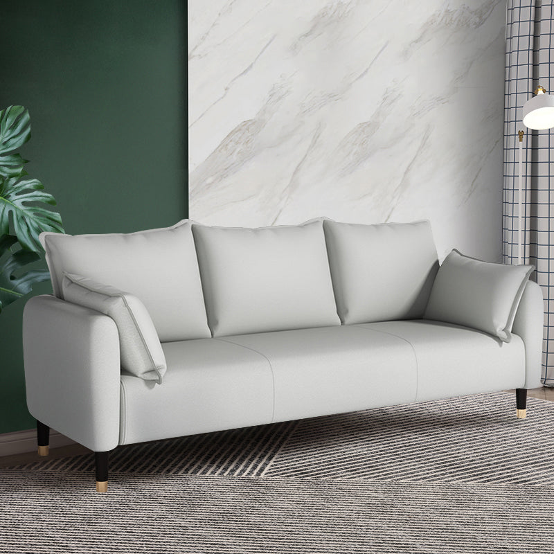 Glam Pillows Square Arm Living Room Faux Leather Standard Seating