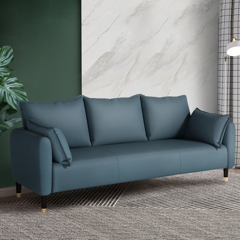 Glam Pillows Square Arm Living Room Faux Leather Standard Seating