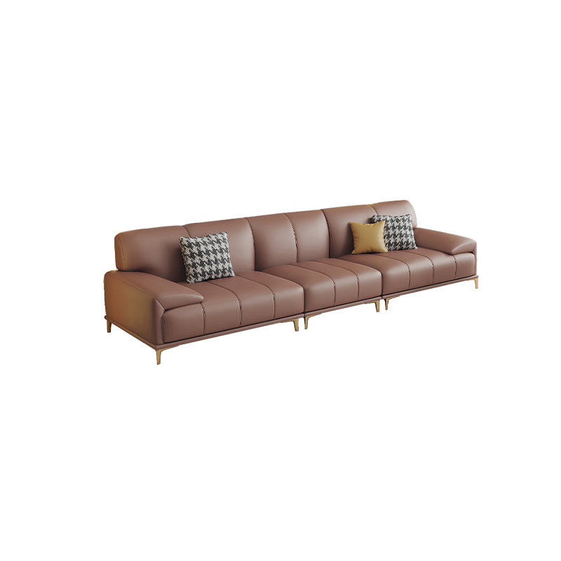 Pillow Top Arm Farmhouse Seating Dark Brown Living Room Settee