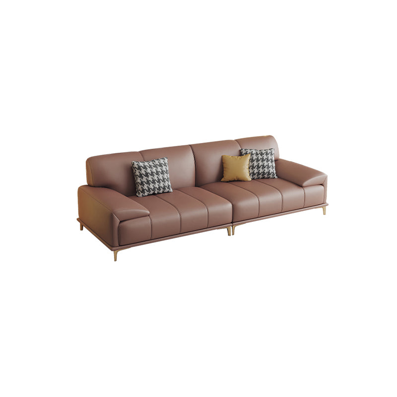 Pillow Top Arm Farmhouse Seating Dark Brown Living Room Settee