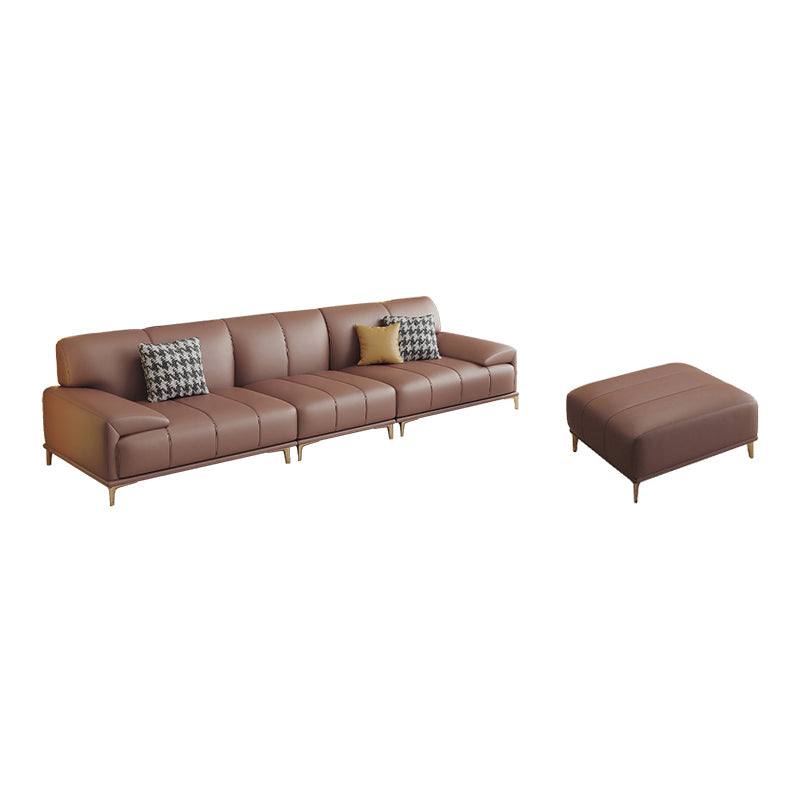 Pillow Top Arm Farmhouse Seating Dark Brown Living Room Settee