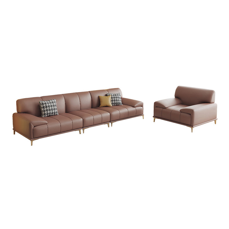 Pillow Top Arm Farmhouse Seating Dark Brown Living Room Settee
