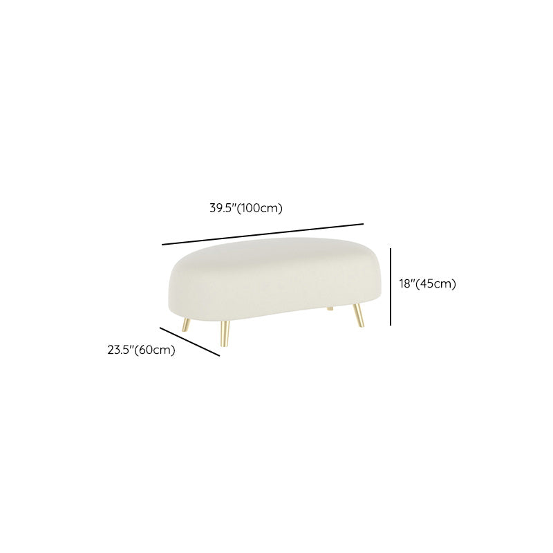 Glam Faux Leather Curved Sofa in White 28.3" H Square Arm Sofa