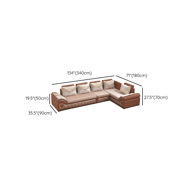 Tropical Style Rattan Accent Sofa and Chaise Slipcovered Sofa with Pillows