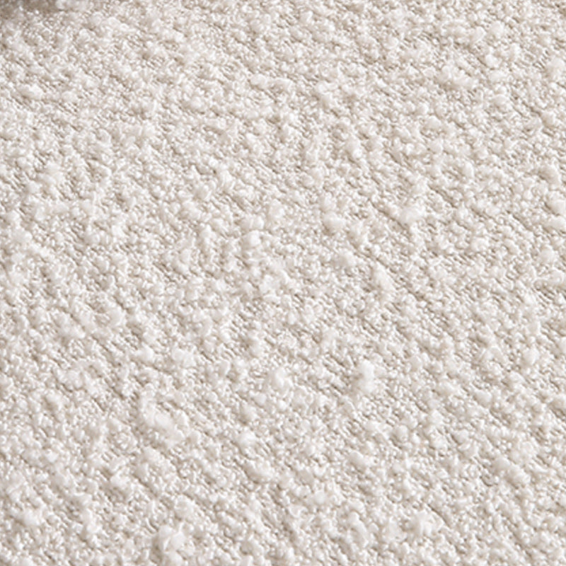 Contemporary Wool Sofa in White Simple Living Room Curved Seating