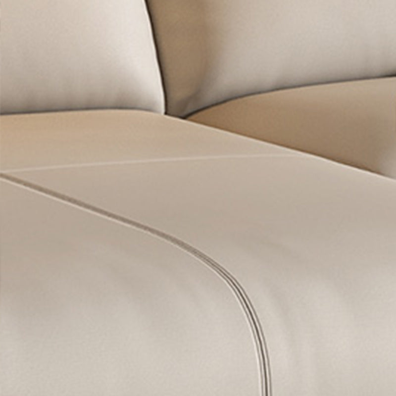 Faux Leather Sectional Sofa Stain-Resistant Sofa with Cushion Back