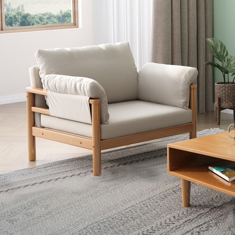 Scandinavian Pillow Top Arm Sofa Loose Back Living Room Settee