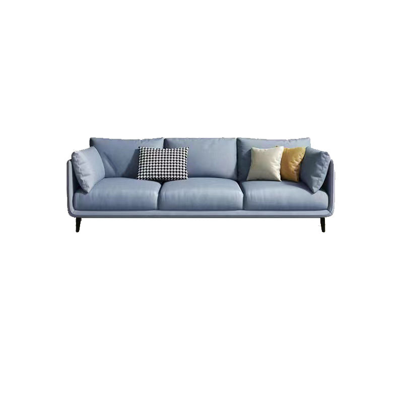 Glam Living Room 3-seater Sofa Leather Pillow Top Arm Seating