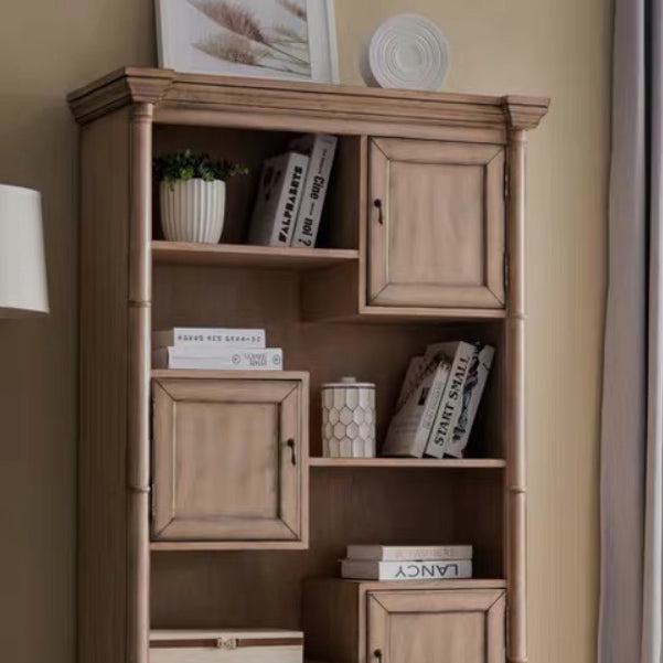 Industrial Rectangle Cabinet with 3 Doors and Shelves in Solid Wood