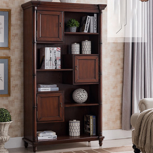 Industrial Rectangle Cabinet with 3 Doors and Shelves in Solid Wood