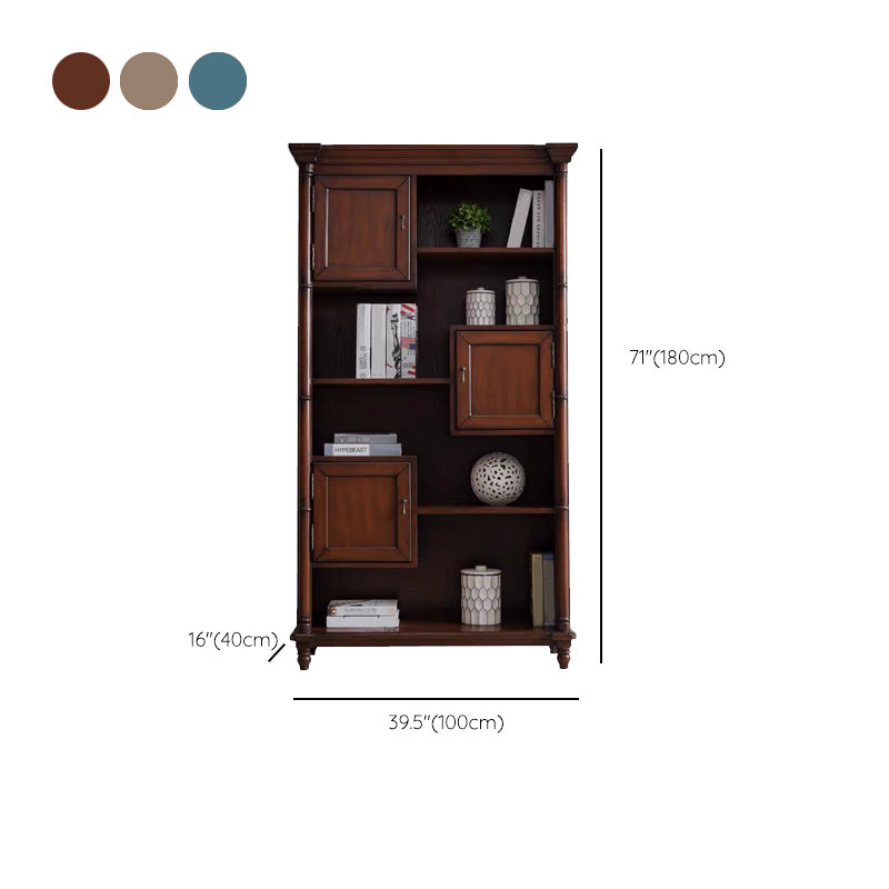 Industrial Rectangle Cabinet with 3 Doors and Shelves in Solid Wood