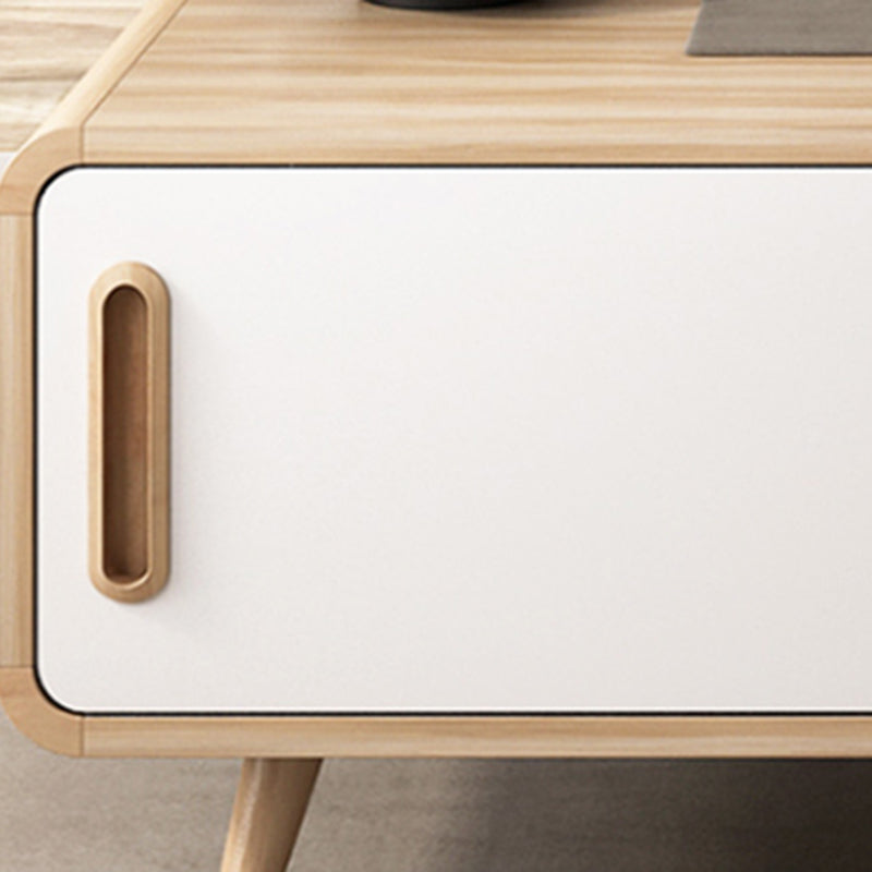 Natural 1 Single Coffee Table Modern 1 - Door Cocktail Table with Storage