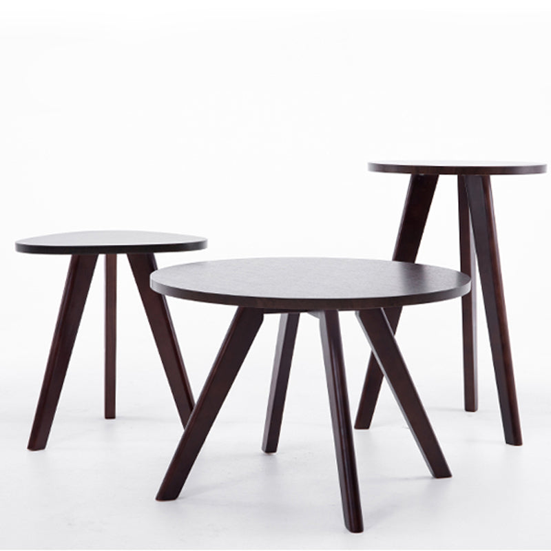 Contemporary Wooden Cocktail Table Round / Square / Triangle Top Coffee Table