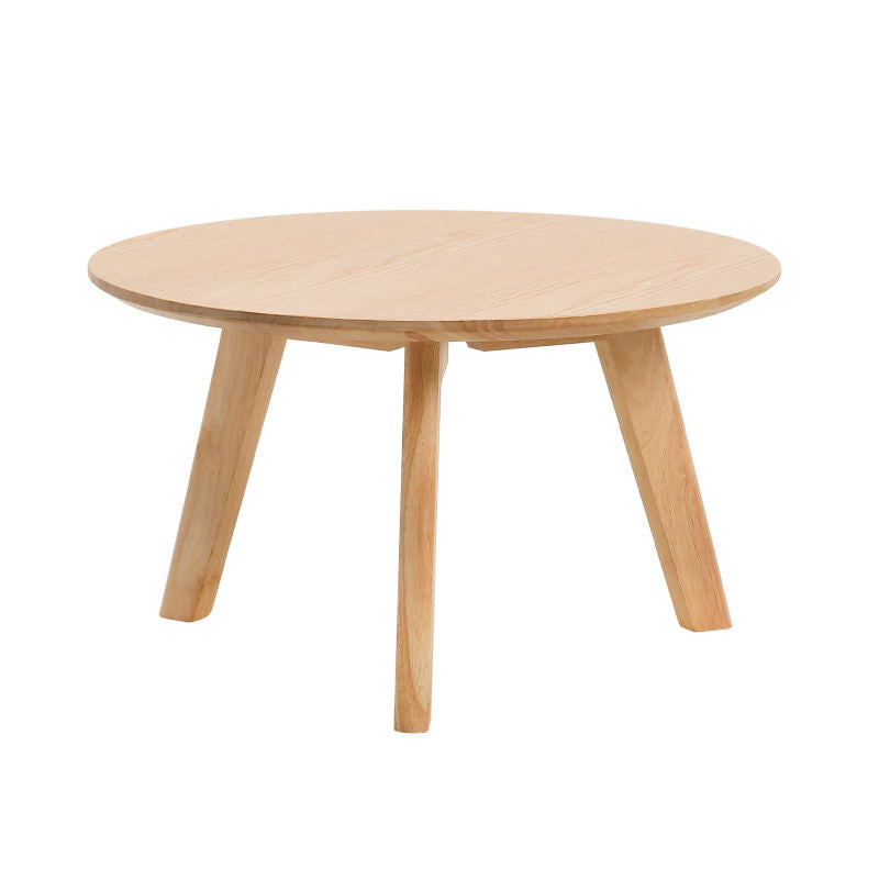 Solid Wood 4 Legs Coffee Table Modern 11.8" H Cocktail Table