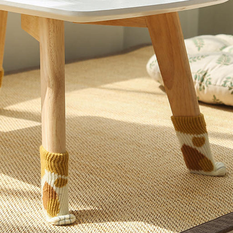 Solid Wood 4 Legs Coffee Table Modern 11.8" H Cocktail Table