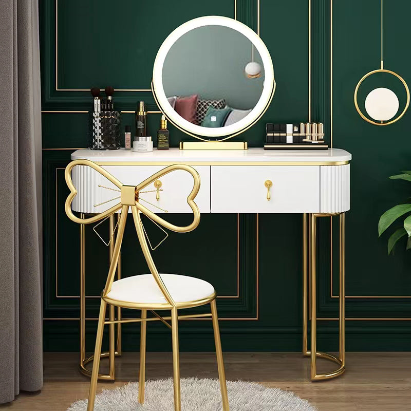 Glam 29.52" Height Makeup Vanity Set with Drawer and Mirror Vanity