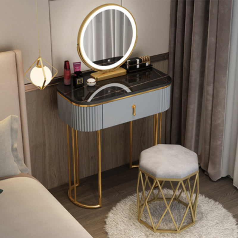Glam 29.52" Height Makeup Vanity Set with Drawer and Mirror Vanity