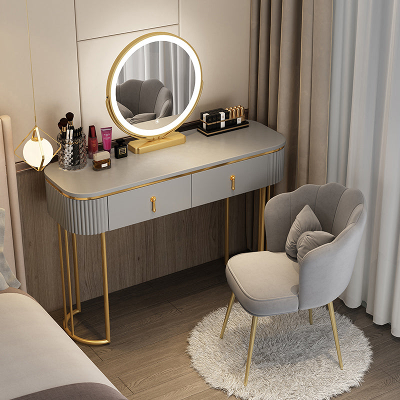 Glam 29.52" Height Makeup Vanity Set with Drawer and Mirror Vanity