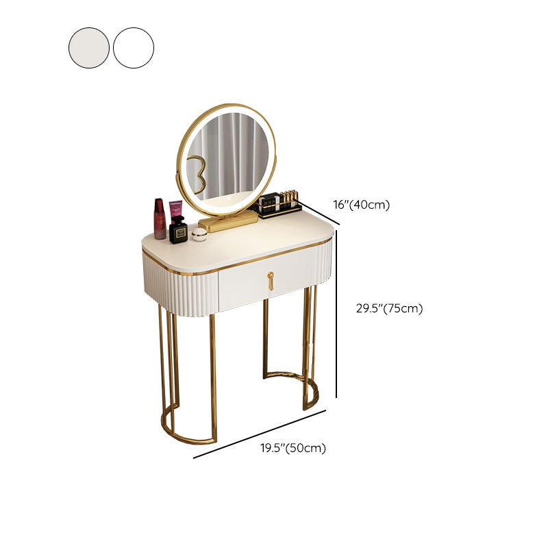 Glam 29.52" Height Makeup Vanity Set with Drawer and Mirror Vanity
