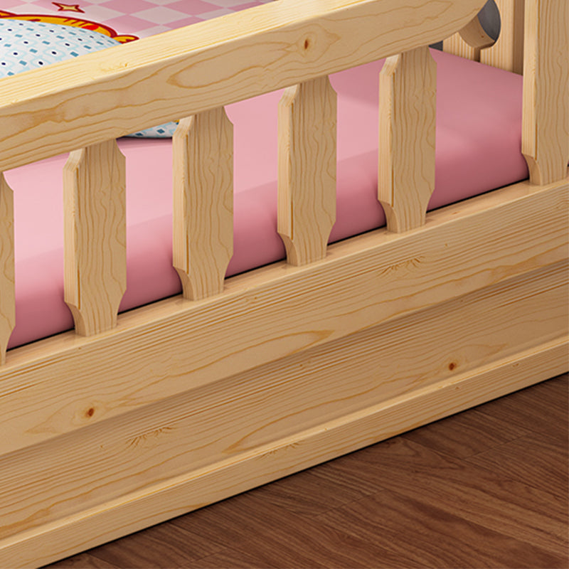 Natural Solid Wood Bunk Bed Contemporary Bunk Bed with Storage