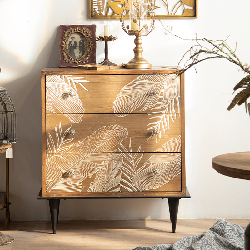 Industrial Standard Natural Accent Chest Distressed Wood Accent Cabinet