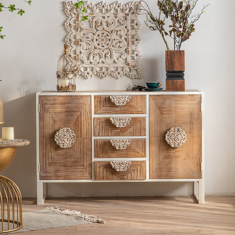 Industrial Standard Natural Accent Chest Distressed Wood Accent Cabinet