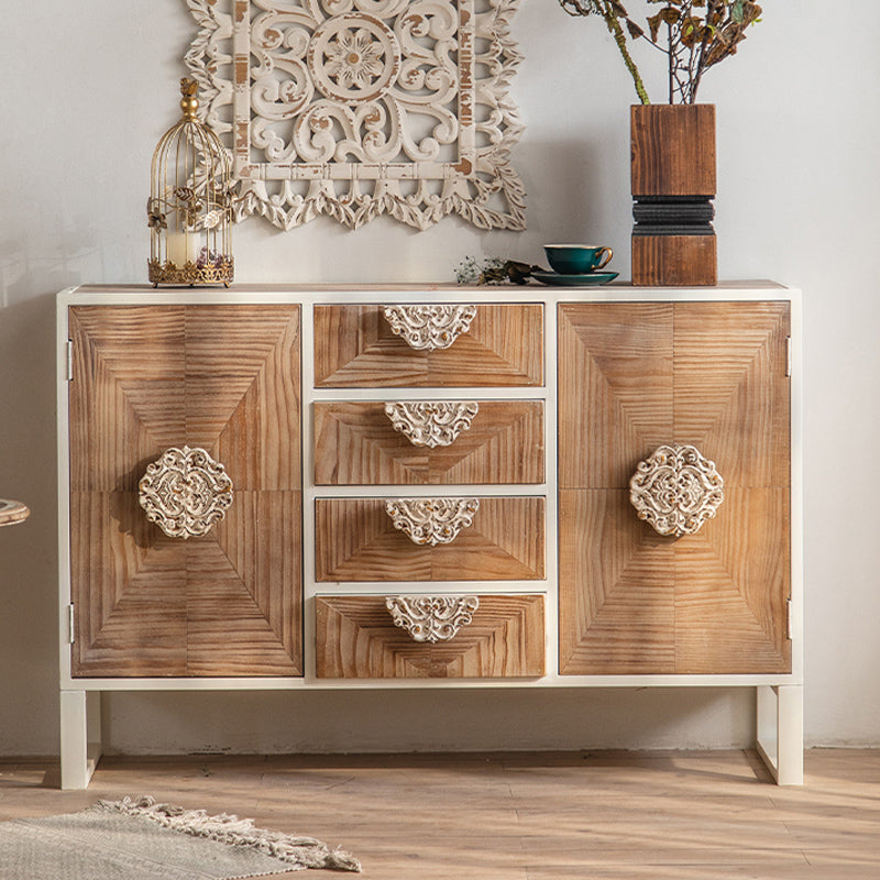 Industrial Standard Natural Accent Chest Distressed Wood Accent Cabinet
