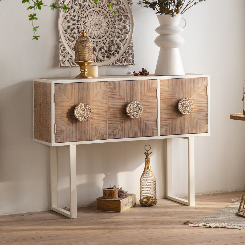 Industrial Standard Natural Accent Chest Distressed Wood Accent Cabinet