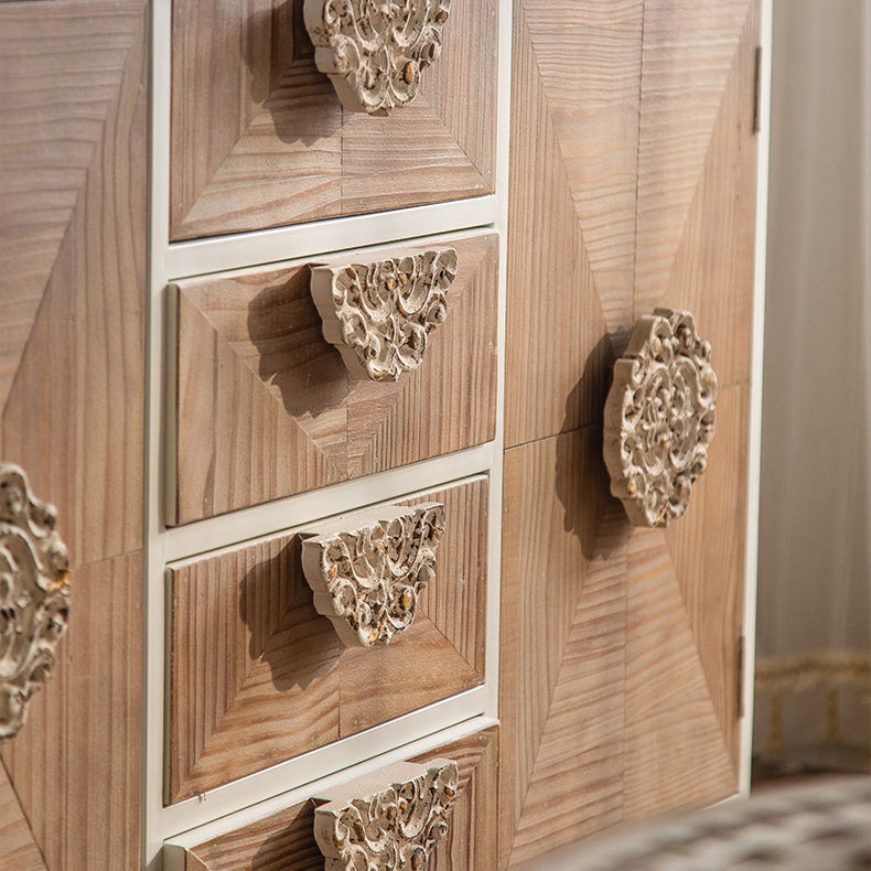 Industrial Standard Natural Accent Chest Distressed Wood Accent Cabinet