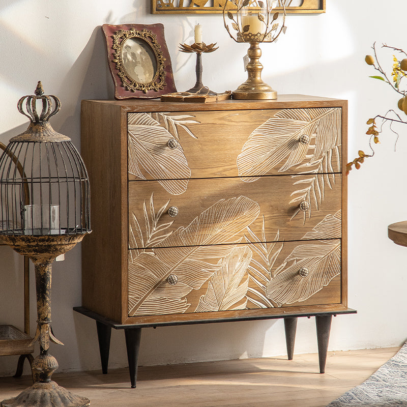 Industrial Standard Natural Accent Chest Distressed Wood Accent Cabinet