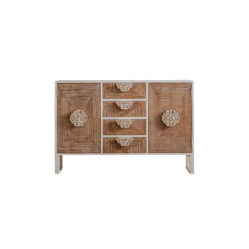 Industrial Standard Natural Accent Chest Distressed Wood Accent Cabinet