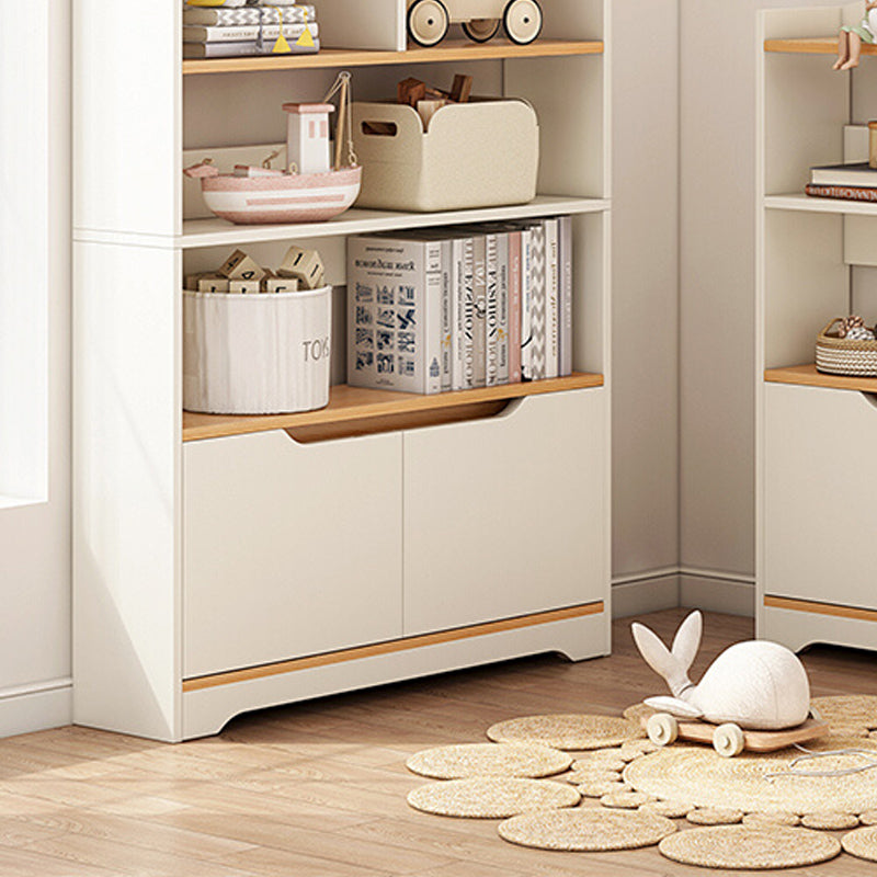 Contemporary Wood Chest Rectangle with Doors Side Cabinet with Shelves