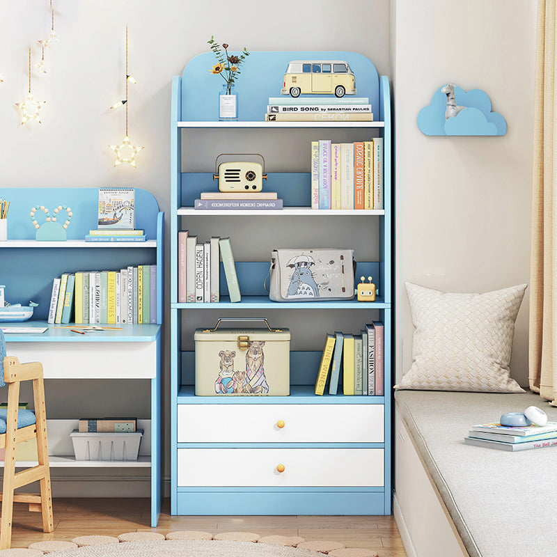 Contemporary Wood Chest Rectangle with Doors Side Cabinet with Shelves