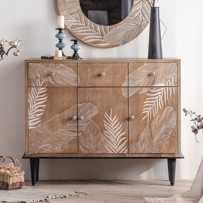 Distressed Wood Accent Chest Industrial Knobs Wood Accent Cabinet