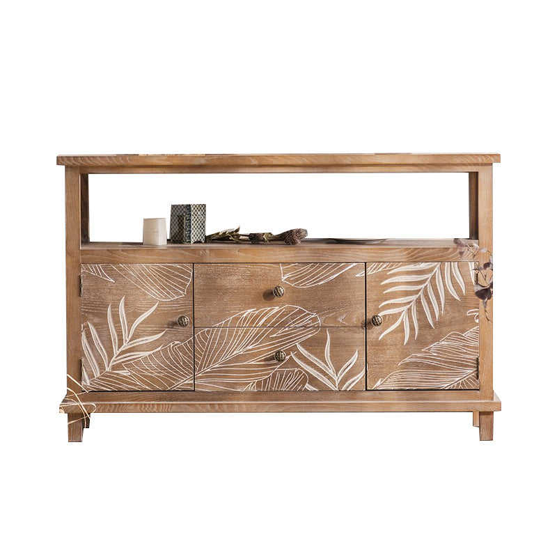 Distressed Wood Accent Chest Industrial Knobs Wood Accent Cabinet