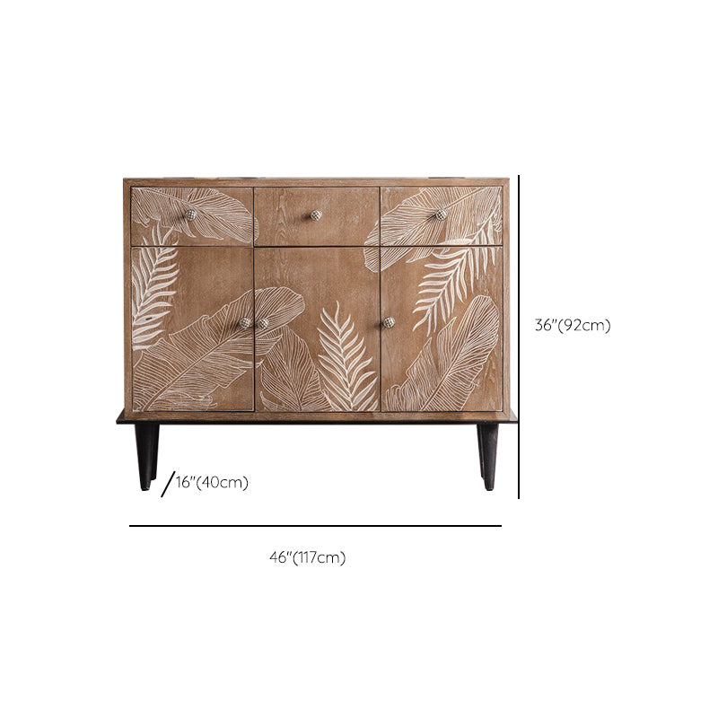 Distressed Wood Accent Chest Industrial Knobs Wood Accent Cabinet
