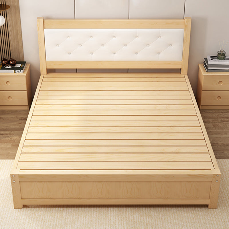 Modern Bed Frame Headboard Standard Bed with Custom Gold Legs