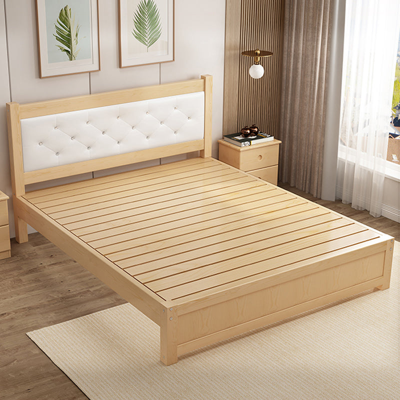 Modern Bed Frame Headboard Standard Bed with Custom Gold Legs