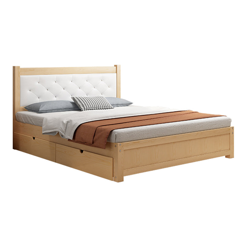 Modern Bed Frame Headboard Standard Bed with Custom Gold Legs