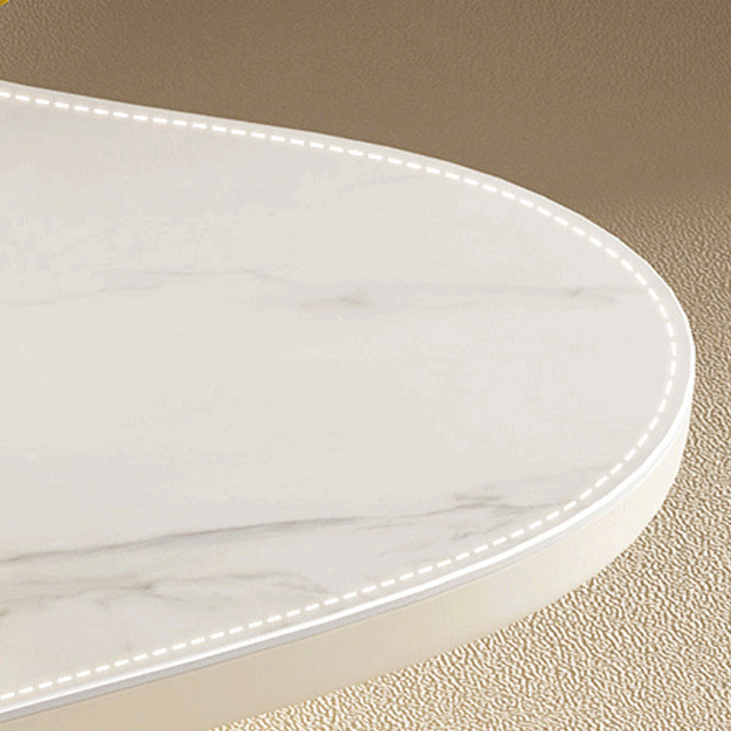 35" Wide Contemporary Cocktail Table White Single Coffee Table