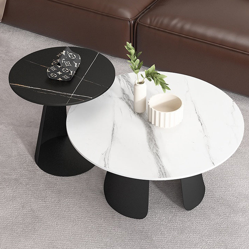 No Distressing End Table Modern Marble Living Room Side Table