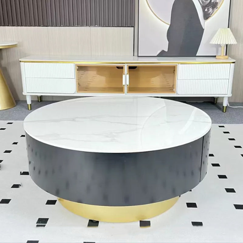 Modern Marble Side Table No Distressing End Table for Living Room