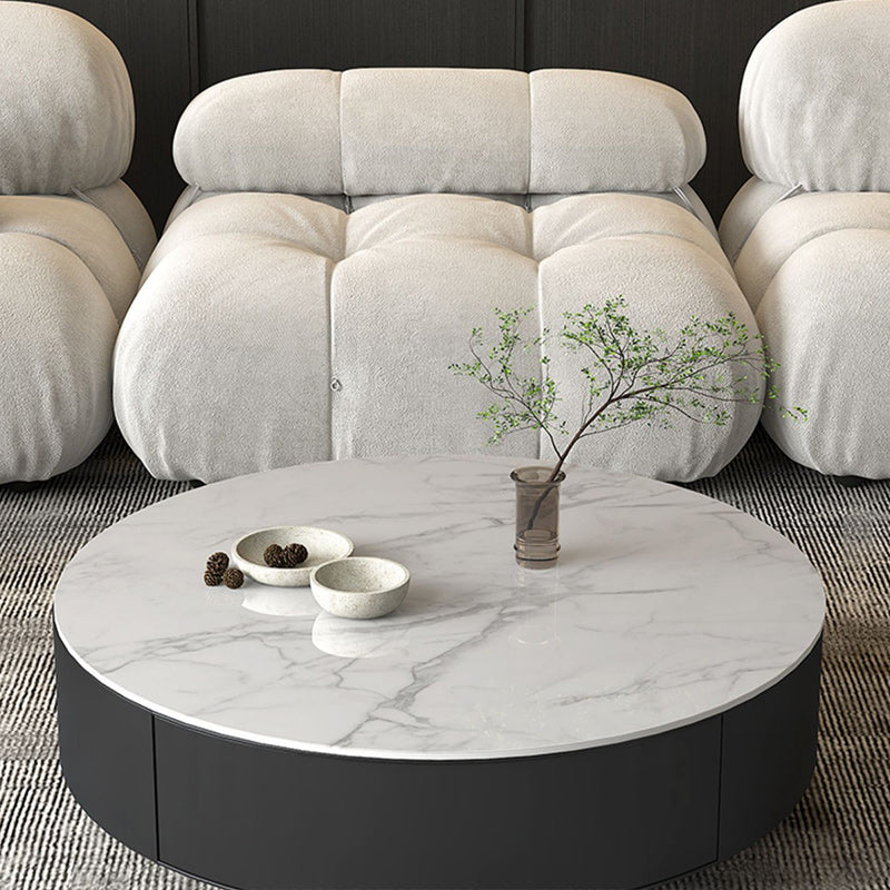 Modern Marble Side Table No Distressing End Table for Living Room