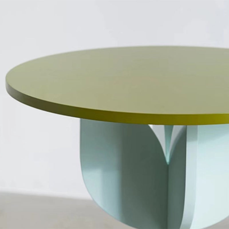 Modern Style Colored Irregular Side Table Faux Wood End Table Set