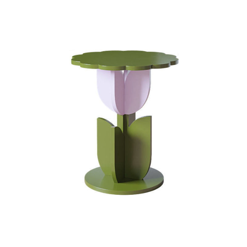 Modern Style Colored Irregular Side Table Faux Wood End Table Set