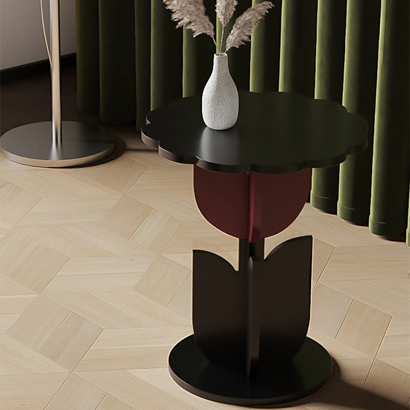 Modern Style Colored Irregular Side Table Faux Wood End Table Set