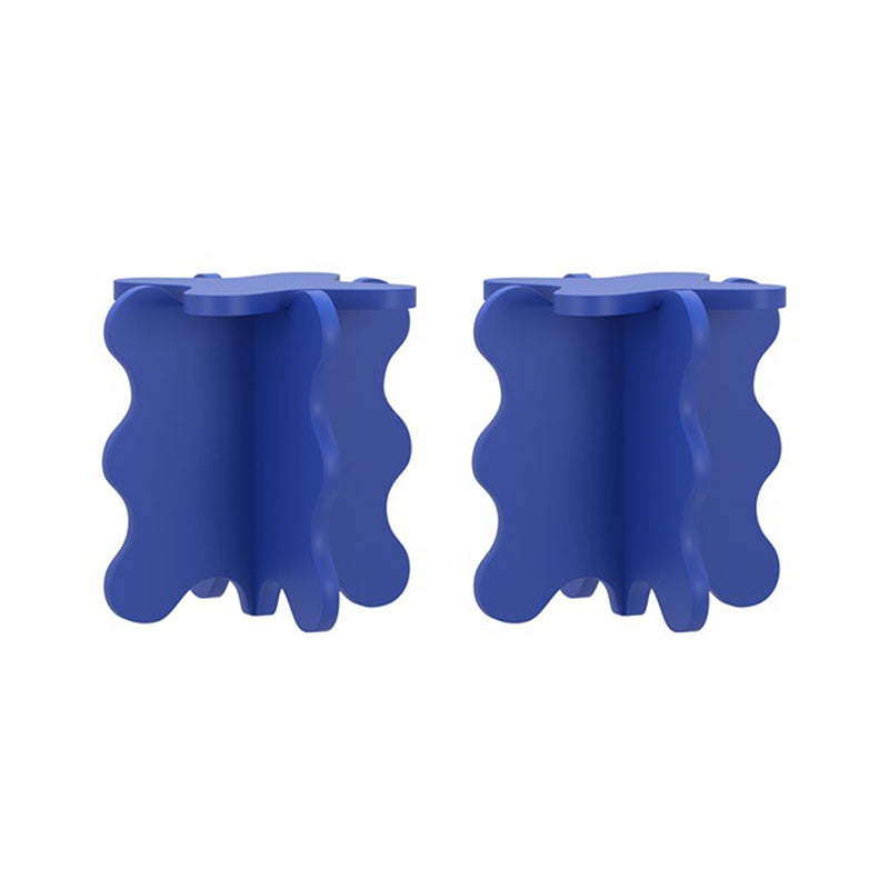 Modern Style Colored Irregular Side Table Faux Wood End Table Set