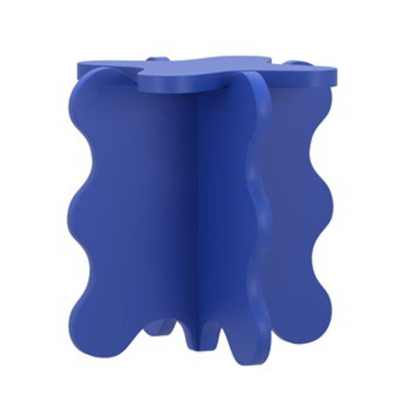 Modern Style Colored Irregular Side Table Faux Wood End Table Set