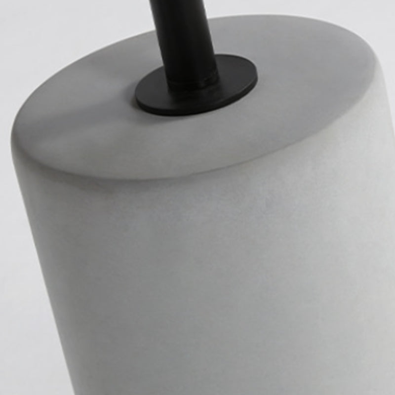 Modern Metal Round Top Side Table Concrete Pedestal End Table
